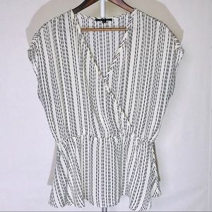 Peplum Style Cross Breasted Blouse